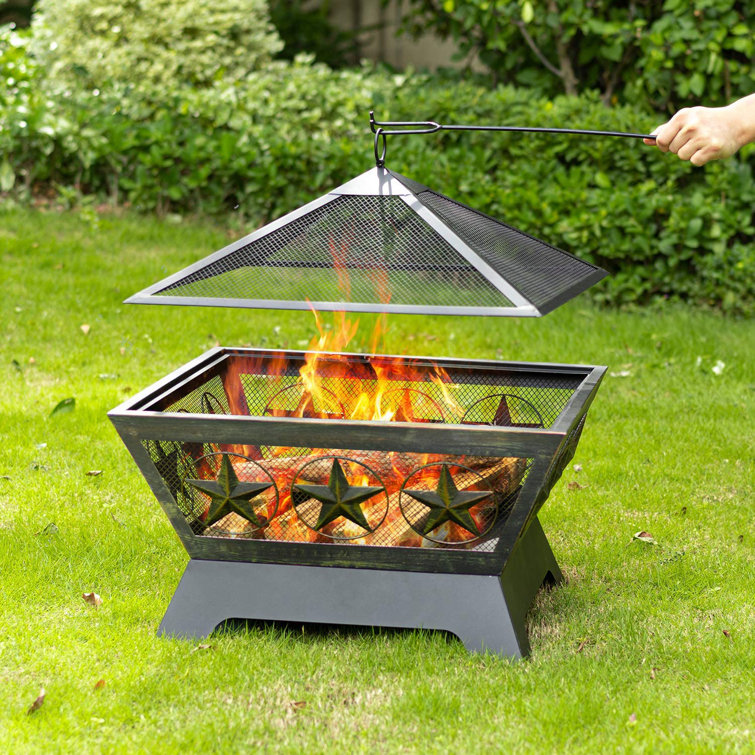 Metal grate shop for fire pit